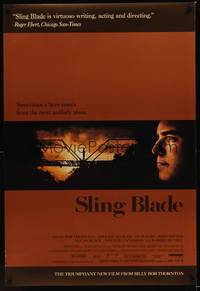 9m502 SLING BLADE DS 1sh '96 great image of star & director Billy Bob Thornton!