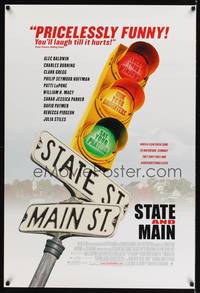 9m528 STATE & MAIN DS 1sh '00 David Mamet, great image of stoplight & street sign!