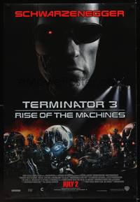 9m549 TERMINATOR 3 advance DS 1sh '03 Arnold Schwarzenegger, creepy image of killer robots!