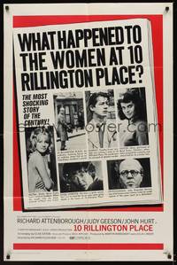 9p002 10 RILLINGTON PLACE 1sh '71 Attenborough, the story of the Christie sex-murders!