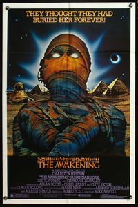 9p060 AWAKENING 1sh '80 Charlton Heston, Egypt, they thought they had buried her forever!