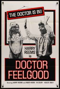 9p205 DOCTOR FEELGOOD 1sh '70s great image of Harry Reems as physician of love!