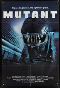 9p259 FORBIDDEN WORLD 1sh '82 Jesse Vint, Dawn Dunlap, art of monster w/huge teeth, Mutant!