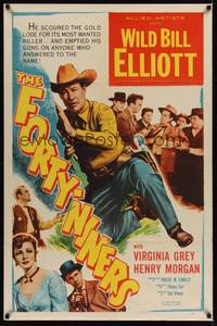 9p264 FORTY-NINERS 1sh '54 Bill Elliot had the slowest temper and the fastest draw in the West!