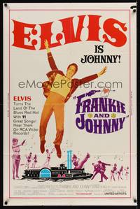 9p270 FRANKIE & JOHNNY 1sh '66 Elvis Presley turns the land of the blues red hot!
