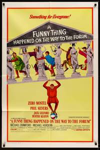 9p281 FUNNY THING HAPPENED ON THE WAY TO THE FORUM style A 1sh '66 wacky image of Zero Mostel!