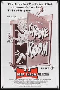9p313 GROOVE ROOM 1sh '75 Ole Soltoft, Sue Longhurst, Diana Dors, x-rated 3D comedy sex!