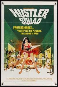 9p349 HUSTLER SQUAD 1sh '76 sexiest killer babes, you pay for the pleasure, the killing is free!