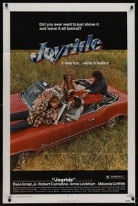 9p374 JOYRIDE 1sh '77 AIP, a story about teens who just shove it and leave it all behind!