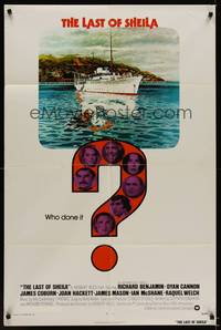 9p406 LAST OF SHEILA 1sh '73 artwork of dead body floating away from ship by Robert Tanenbaum!