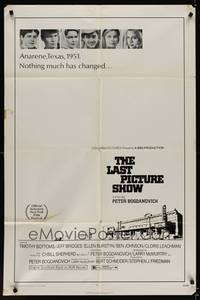 9p407 LAST PICTURE SHOW 1sh '71 Peter Bogdanovich, Jeff Bridges, Ellen Burstyn, Tim Bottoms!