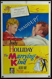 9p488 MARRYING KIND 1sh '52 the wedding bells are ringing for pretty bride Judy Holliday!