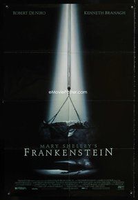 9p491 MARY SHELLEY'S FRANKENSTEIN 1sh '94 Kenneth Branagh directed, Robert De Niro as the monster!
