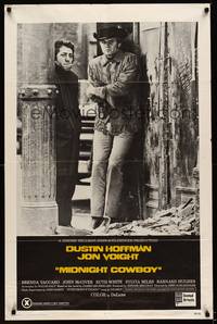 9p502 MIDNIGHT COWBOY x-rated 1sh '69 Dustin Hoffman, Jon Voight, John Schlesinger classic!
