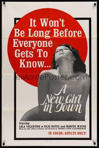 9p544 NEW GIRL IN TOWN 1sh '60s it won't be long before everyone knows Lola Valentine!