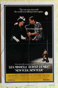 9p547 NEW YORK NEW YORK style B 1sh '77 Robert De Niro plays sax while Liza Minnelli sings!