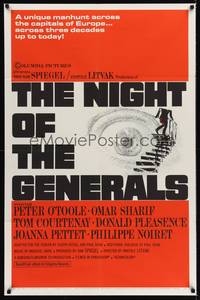 9p553 NIGHT OF THE GENERALS style B 1sh '67 World War II officer Peter O'Toole!