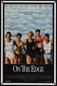 9p580 ON THE EDGE 1sh '85 Bruce Dern, Pam Grier, Bill Bailey, feel the pain, share the glory!