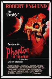 9p624 PHANTOM OF THE OPERA 1sh '89 Robert Englund was Freddy and now he's the phantom!