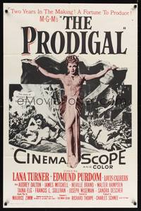 9p647 PRODIGAL military 1sh '55 art of sexiest Biblical Lana Turner & Edmond Purdom!