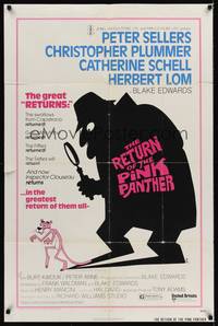 9p684 RETURN OF THE PINK PANTHER 1sh '75 Peter Sellers as Inspector Jacques Clouseau!