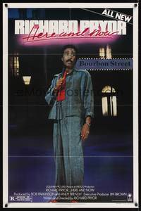 9p690 RICHARD PRYOR HERE & NOW style B 1sh '83 all new stand-up comedy on Bourbon Street!