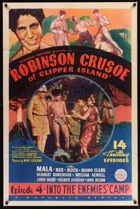 9p701 ROBINSON CRUSOE OF CLIPPER ISLAND Chap4 1sh '36 Mack & Wright serial, Into the Enemies' Camp!