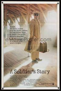 9p783 SOLDIER'S STORY 1sh '84 full-length image of World War II lawyer Howard E. Rollins!