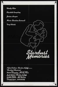 9p808 STARDUST MEMORIES 1sh '80 directed by Woody Allen, cool star constellation art!