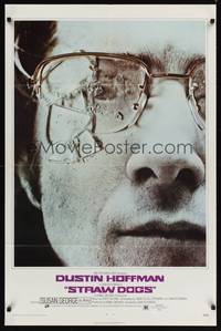 9p824 STRAW DOGS 1sh '72 directed by Sam Peckinpah, Dustin Hoffman & Susan George!