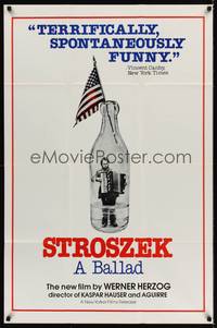9p826 STROSZEK: A BALLAD 1sh '77 Werner Herzog, great image of Bruno S. in bottle!