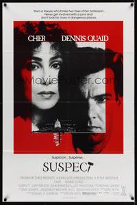 9p838 SUSPECT int'l 1sh '87 lawyer Cher gets involved with juror Dennis Quaid!