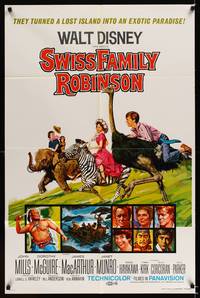9p843 SWISS FAMILY ROBINSON 1sh R75 John Mills, Walt Disney family fantasy classic!