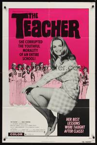 9p857 TEACHER 1sh '74 she corrupted an entire school, her best lessons were taught after class!