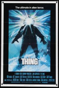 9p878 THING 1sh '82 John Carpenter, cool sci-fi horror art, the ultimate in alien terror!