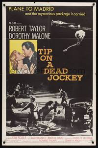 9p892 TIP ON A DEAD JOCKEY 1sh '57 Robert Taylor & Dorothy Malone caught up in a horse race crime!