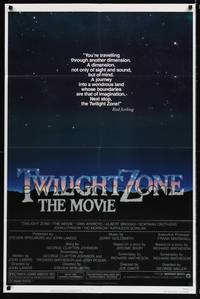 9p910 TWILIGHT ZONE 1sh '83 George Miller, Steven Spielberg, Joe Dante, from Rod Serling TV series