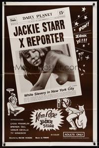 9p963 WHITE SLAVERY IN NEW YORK 1sh '75 Kim Pope as Jacky Starr, X Reporter!