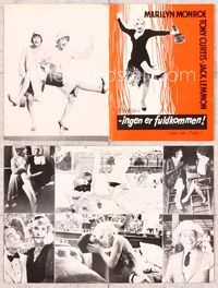 9r533 SOME LIKE IT HOT Danish program '59 sexy Marilyn Monroe, Tony Curtis & Jack Lemmon in drag