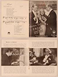 9r475 ANGEL Danish program '37 Marlene Dietrich, Herbert Marshall, Melvyn Douglas, Ernst Lubitsch