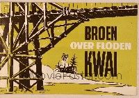 9r479 BRIDGE ON THE RIVER KWAI Danish program '58 William Holden, Alec Guinness, David Lean classic