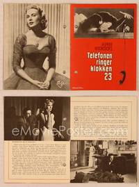 9r487 DIAL M FOR MURDER Danish program '54 Alfred Hitchcock, great images of sexy Grace Kelly!