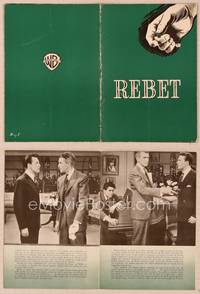9r526 ROPE Danish program '50 James Stewart, Alfred Hitchcock, cool different image!