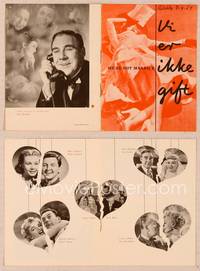9r546 WE'RE NOT MARRIED Danish program '54 Ginger Rogers, young Marilyn Monroe, Paul Douglas