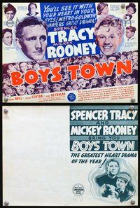 9r068 BOYS TOWN herald '38 Spencer Tracy as Father Flannagan with Mickey Rooney!