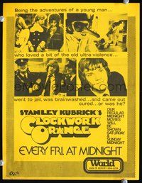 9r074 CLOCKWORK ORANGE herald '72 Stanley Kubrick classic, different images of Malcolm McDowell!