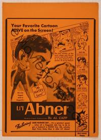 9r108 LI'L ABNER herald '40 classic Al Capp comic, your favorite cartoon alive on the screen!