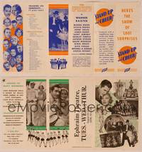 9r139 STAND UP & CHEER herald '34 Warner Baxter, Shirley Temple & many other stars pictured!