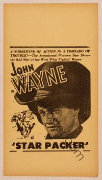 9r140 STAR PACKER herald R40s great super close up of young cowboy John Wayne, whirlwind of action!