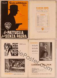9r019 G-MEN Italian pressbook '51 James Cagney, Ann Dvorak, cool silhouette art by Dottarelli!